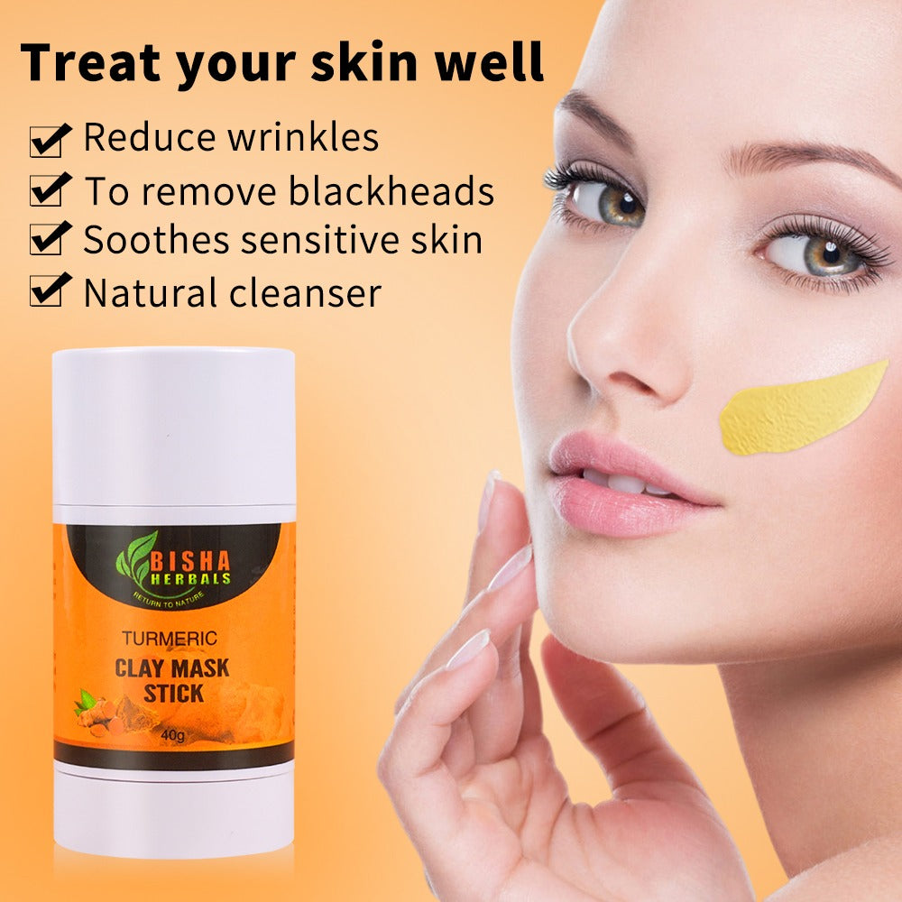 Turmeric Clay Mask Stick – Natural Cleanser for Radiant Skin